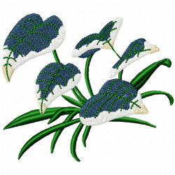 Flowers And Tree Embroidery Design 6 Flowers And Tree Embroidery Design 6